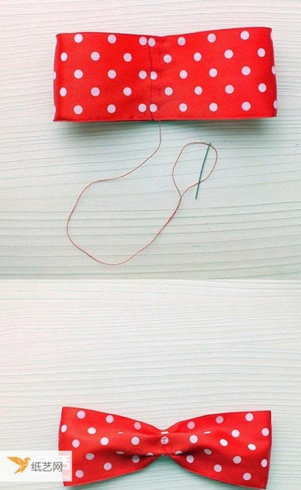 Illustrated tutorial on how to hand-make exquisite Mickey Mouse ear headbands