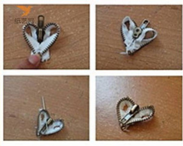 Fabric zipper heart-shaped necklace making tutorial fabric art tutorial