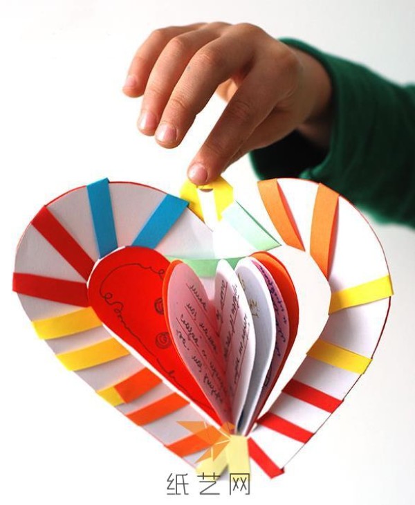 Childrens handmade heart-shaped book Mothers Day gift making tutorial