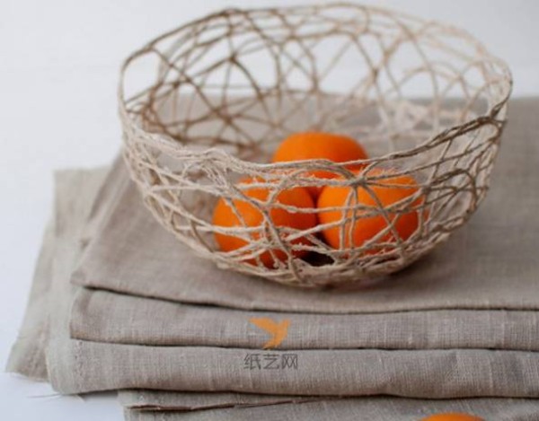 Creative hemp rope woven fruit basket handmade tutorial