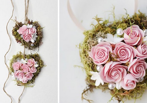 Handmade small fresh heart-shaped sweet wedding decoration tutorial