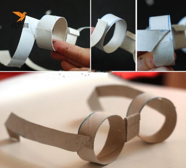 Tutorial on how to make fashionable glasses by turning waste paper tubes into treasures