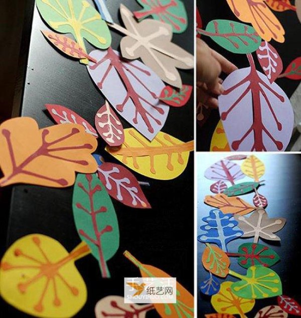 How to make simple leaf decoration paintings