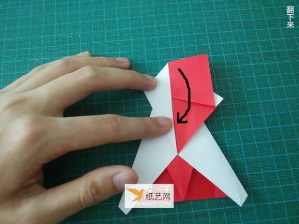 Detailed illustrated tutorial on how to fold the Christmas crane