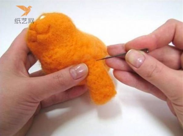 Wool felt tutorial, vivid wool felt Garfield DIY making tutorial