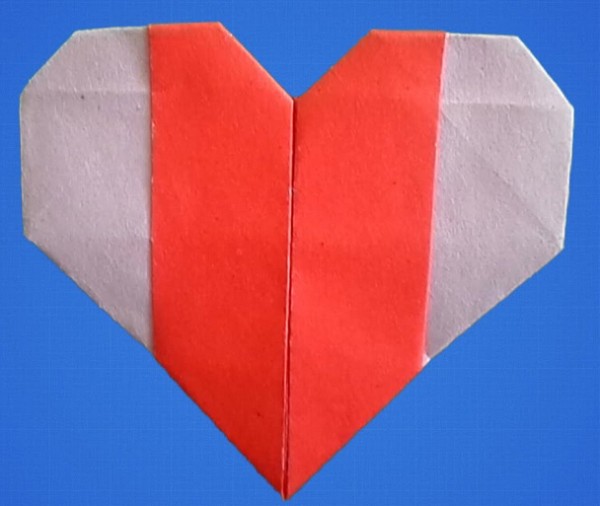 Valentines Day Handmade Gift Ideas Simple Two-Color Origami Heart Origami Tutorial