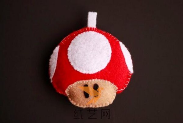 Super cute Super Mario mushroom key chain non-woven making tutorial