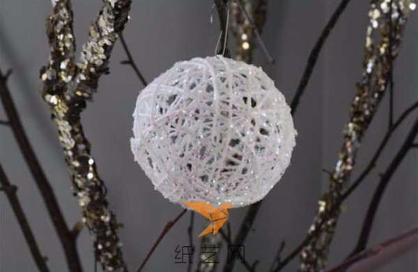 Christmas handmade braided and wrapped Christmas decorative ball making tutorial