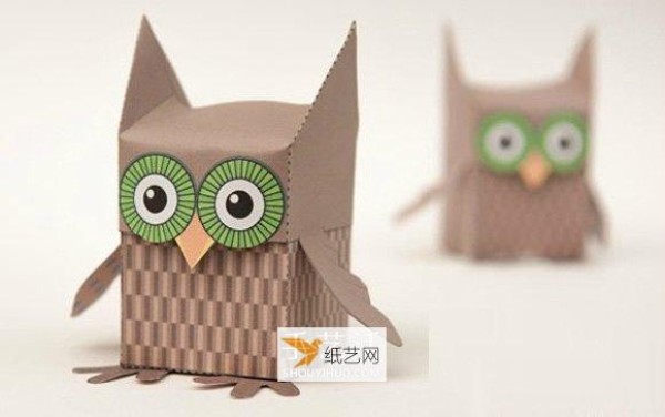 How to make an owl box from cardboard