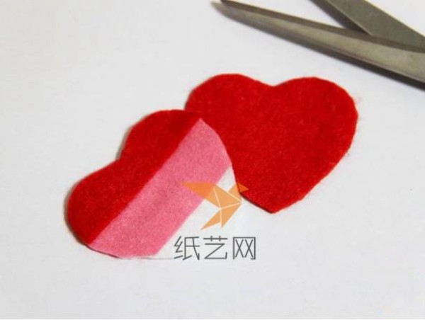 Beautiful handmade nonwoven heart-shaped Valentine’s Day decoration DIY tutorial