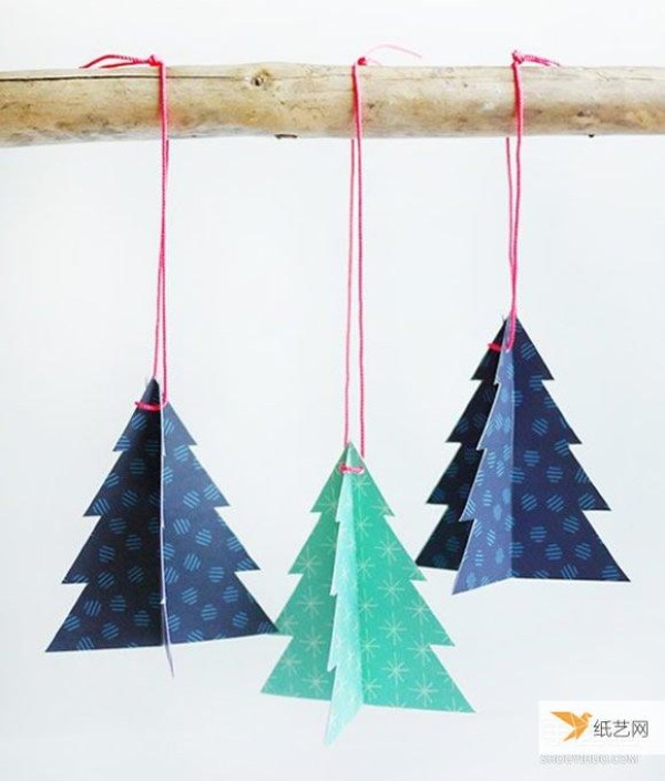 Tutorial on how to make your own personalized cardboard Christmas tree pendant