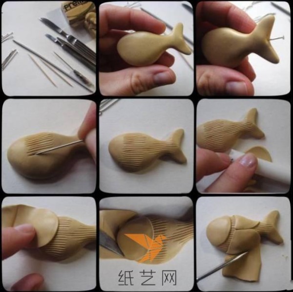 Mechanical style ultra-light clay fish Valentine’s Day gift making tutorial