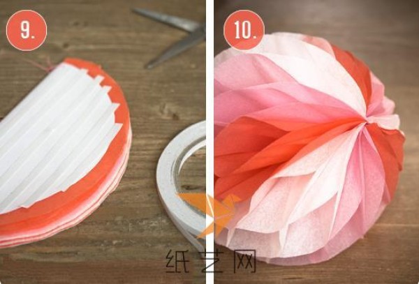 Simple and beautiful paper flower ball New Year decoration making tutorial