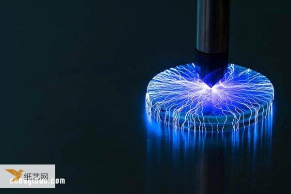 Artificial lightning photography work The perfect storm under the Tesla coil