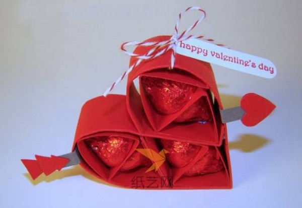 Valentines Day Origami Heart Chocolate Candy Gift Box Handmade DIY Illustrated Tutorial