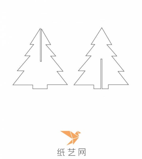 Simple three-dimensional paper-cut Christmas tree making tutorial