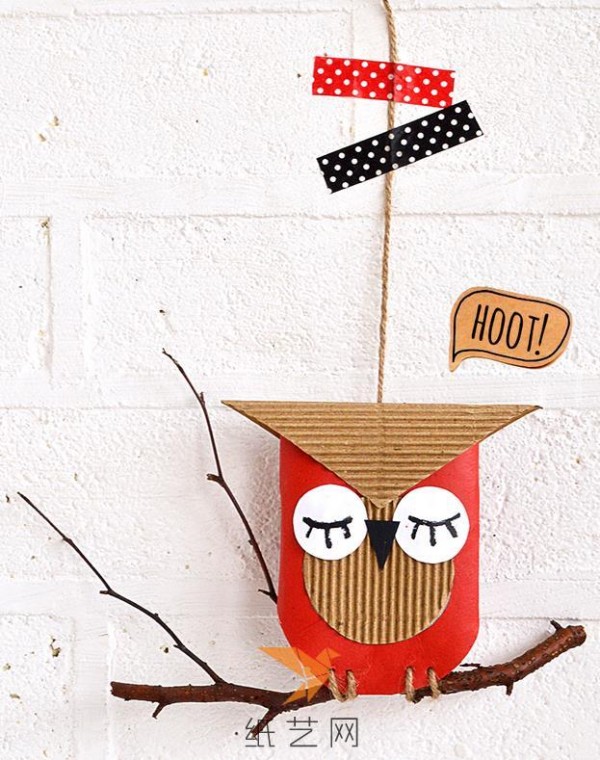 Cute little owl room decoration tutorial made from waste toilet paper tubes