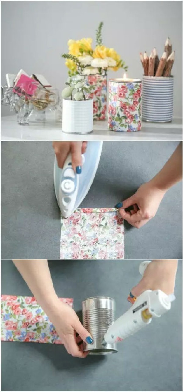 Turn waste into treasure, you can use the tin cans at home like this! Transform into a pen holder!