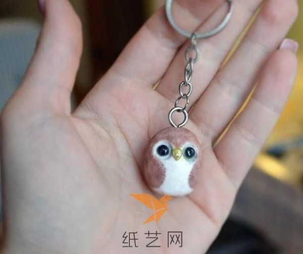 Tutorial on making ultra-light clay owl key chain for Christmas gift