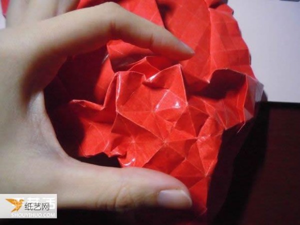 Super complicated kissing fish heart origami illustration process