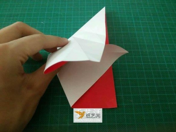 Detailed illustrated tutorial on how to fold the Christmas crane