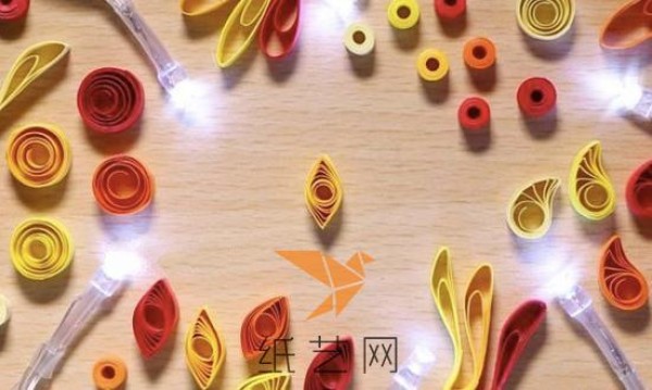 Super cool fire phoenix quilling paper hand-making tutorial