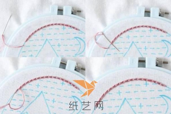 Simple entry-level embroidery snow mountain decorative painting Teachers Day gift