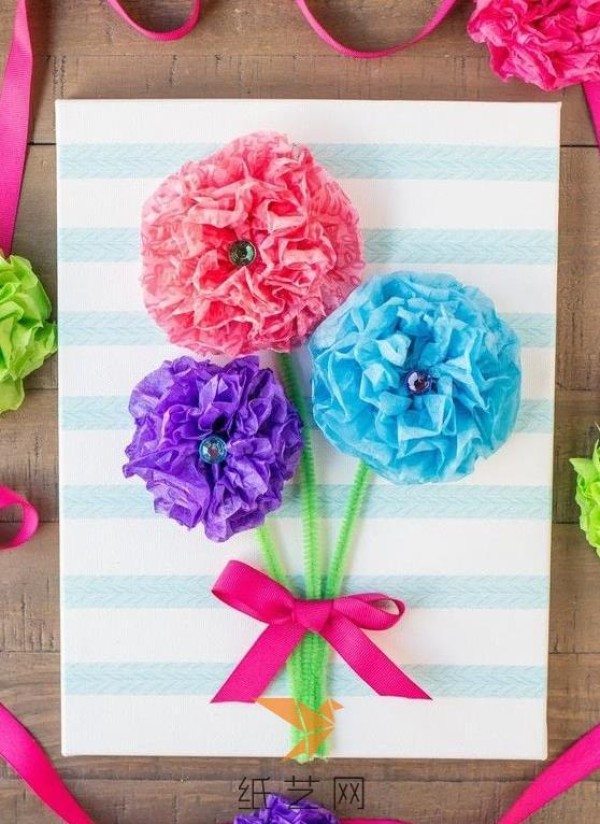 Childrens handmade paper flower Mothers Day gift making tutorial