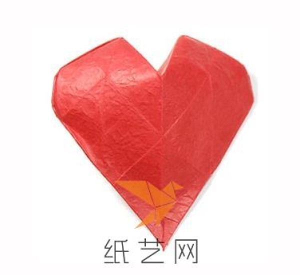 Tutorial on how to make a three-dimensional origami love Valentines Day gift