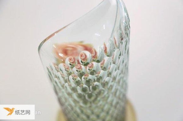 OP-vase handmade glass flower cover exudes hazy literary beauty