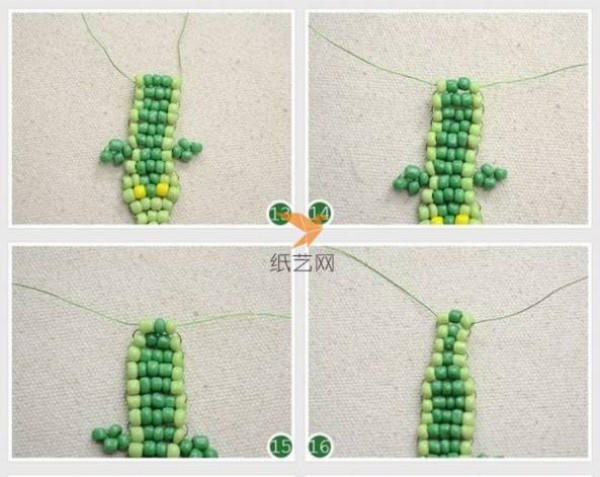 Beaded Green Crocodile Pendant Making Tutorial Beaded Tutorial