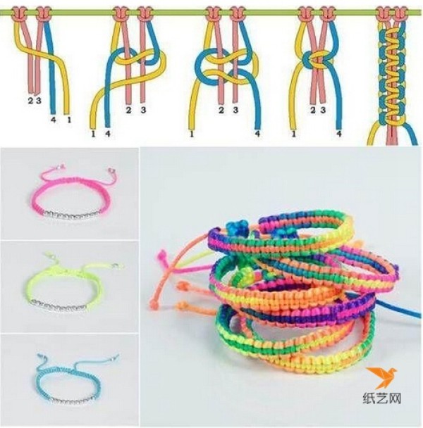 Tutorial on making hand-knitted Dragon Boat Festival colorful rope bracelets