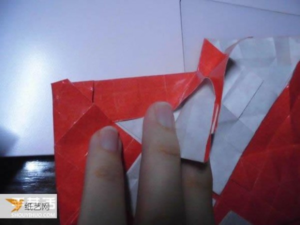 Super complicated kissing fish heart origami illustration process