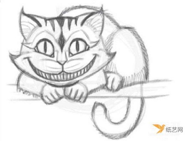 Alice in Wonderland Cheshire Cat Pencil Drawing Tutorial Picture