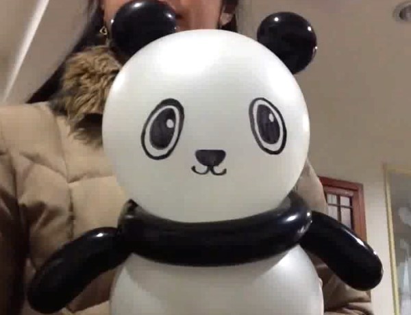 How to make handmade magic balloons shaped like pandas for National Day