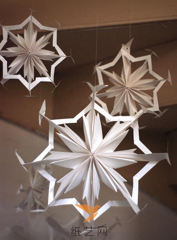 Beautiful paper cut snowflake Christmas decoration making tutorial