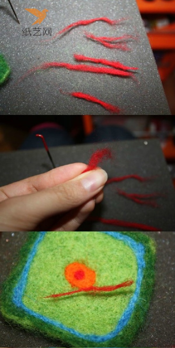 Embroidery felt wool felt DIY production tutorial