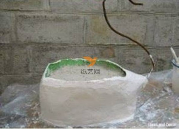 Gypsum white swan flower pot turns waste into treasure creative DIY