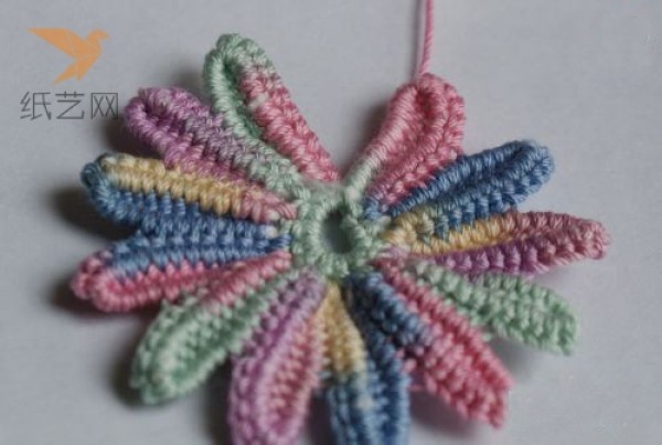 Colorful chrysanthemum wool crochet tutorial wool crochet colorful chrysanthemum knitting tutorial