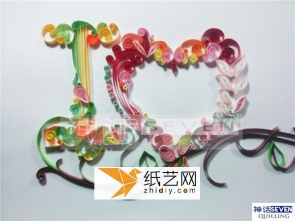 Myth Seven Quilling Paper——I LOVE YOU