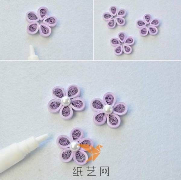 Tutorial on how to make a paper quilled flower beaded necklace for the New Year gift