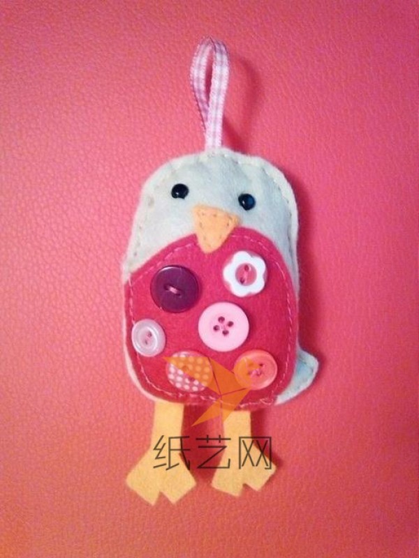 Cute non-woven bird Christmas decoration making tutorial