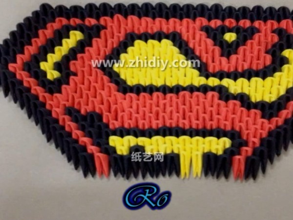 Origami triangle with Superman logo handmade origami tutorial