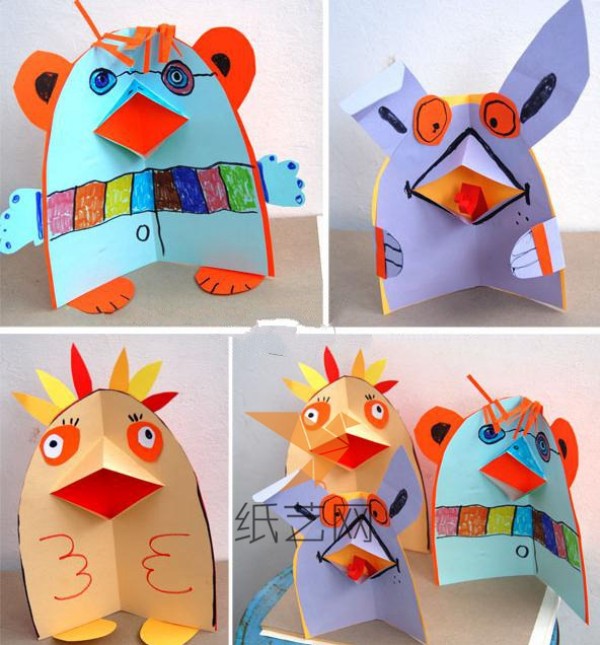 Cute three-dimensional handmade little monster tutorial for children