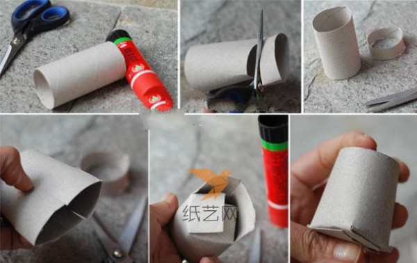 Tutorial on using waste toilet paper tubes to make tea cups