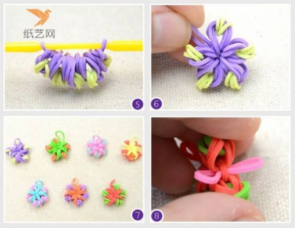 Crochet tutorial Man Tingfang Rubber ferrule crochet bracelet making tutorial