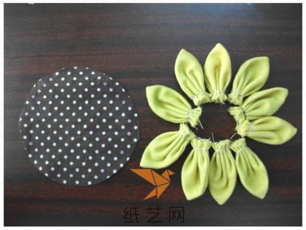 Christmas handmade fabric sunflower making tutorial