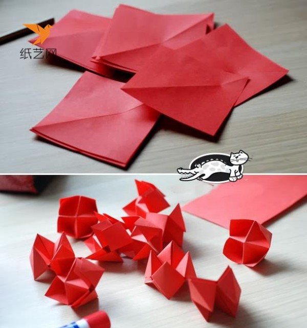 Tutorial on making beautiful origami three-dimensional heart-shaped decorative paintings