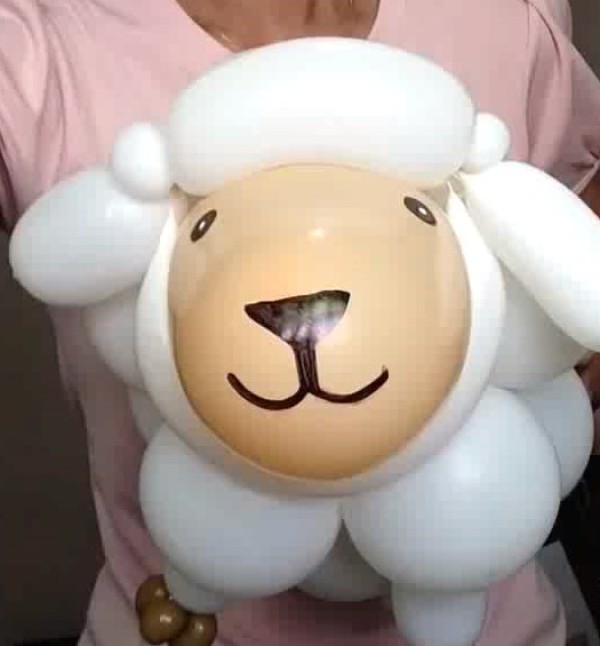 Tutorial on how to make cute sheep magic balloons