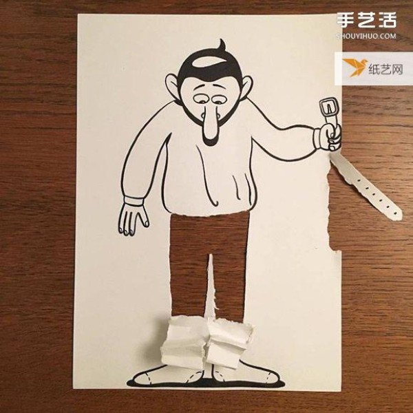 All you need is a pen and paper, and Danish artists tear paper to create personalized humor!